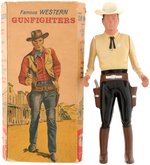 HARTLAND CLAY HOLLISTER/TOMBSTONE TERRITORY GUNFIGHTER WITH BOX AND TAG.