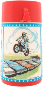 "EVEL KNIEVEL" METAL LUNCHBOX WITH THERMOS.