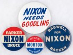 NIXON GROUP OF 12 COATTAIL BUTTONS MOST FROM 1960.