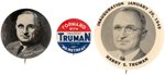 TRIO OF UNCOMMON TRUMAN BUTTONS HAKE #9, #24 & #62.