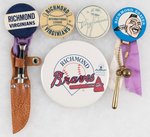 RICHMOND VIRGINIANS (3) & RICHMOND BRAVES (2) MUCHINSKY BOOK PHOTO BUTTONS.