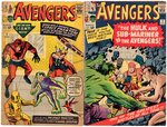 THE AVENGERS #2 AND #3 PAIR FEATURING THE INCREDIBLE HULK.