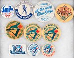 TORONTO BLUE JAYS TEN EARLY BUTTONS FROM THE MUCHINSKY COLLECTION.