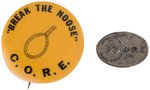 PAIR OF RARE CORE CIVIL RIGHTS ITEMS INCLUDING "BREAK THE NOOSE" BUTTON.