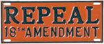 ANTI-PROHIBITION "REPEAL 18TH AMENDMENT" LICENSE PLATE ATTACHMENT.