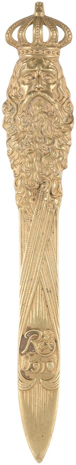 ORNATE 1910 MARDI GRAS LETTER OPENER.