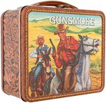 "GUNSMOKE" METAL LUNCHBOX WITH THERMOS.