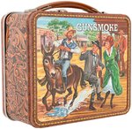 "GUNSMOKE" METAL LUNCHBOX WITH THERMOS.