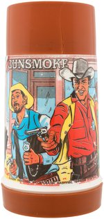 "GUNSMOKE" METAL LUNCHBOX WITH THERMOS.