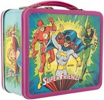 DC COMICS "SUPER FRIENDS" METAL LUNCHBOX WITH THERMOS.