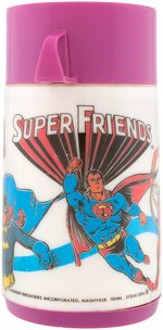 DC COMICS "SUPER FRIENDS" METAL LUNCHBOX WITH THERMOS.