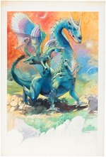 FRANK KULCZAK DRAGONS ORIGINAL ART PAIR.