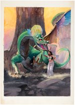 FRANK KULCZAK DRAGONS ORIGINAL ART PAIR.