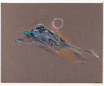 FRANK KULCZAK SPACE PLANE ORIGINAL ART TRIO.