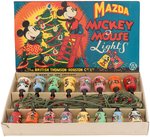 "MAZDA MICKEY MOUSE LIGHTS" BOXED 16-PIECE SET.