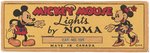 "MICKEY MOUSE LIGHTS BY NOMA" BOXED CHRISTMAS LIGHT SET.