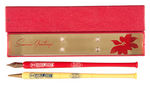 "1941 WORLD SERIES" CATALIN PLASTIC PEN & PENCIL SET IN GIFT BOX.