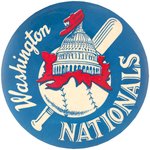 WASHINGTON "NATIONALS" AND "SENATORS" PAIR OF MUCHINSKY BOOK PHOTO PLATE BUTTONS.