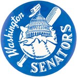 WASHINGTON "NATIONALS" AND "SENATORS" PAIR OF MUCHINSKY BOOK PHOTO PLATE BUTTONS.