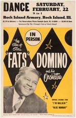 OUTSTANDING "THE STAR OF STARS 'FATS' DOMINO" 1958 CONCERT POSTER.