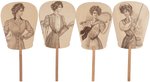 1920s FEMALE ATHLETES ADVERTISING FAN LOT.