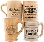 CERAMIC/STONEWARE ADVERTISING MUG LOT.