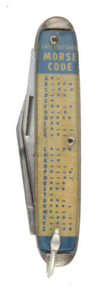 "RUSTY" AND "RIN-TIN-TIN" KNIFE W/MORSE CODE.