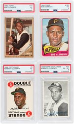 ROBERTO CLEMENTE TOPPS PSA GRADED LOT OF SIX CARDS.