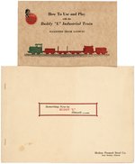 BUDDY "L" INDUSTRIAL TRAIN & OUTDOOR RAILROAD BOOKLET PAIR.