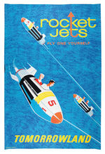 DISNEYLAND "ROCKET JETS" TOMORROWLAND RIDE POSTER.