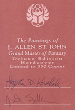 "GRAND MASTER OF FANTASY - THE PAINTINGS OF J. ALLEN ST. JOHN" SIGNED & NUMBERED DELUXE HARDCOVER.