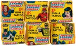 "JUSTICE LEAGUE OF AMERICA TATTOO GUM" FLEER PACK LOT.