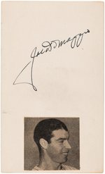 JOE DiMAGGIO SIGNED CARD.