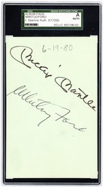 MICKEY MANTLE & WHITEY FORD SIGNED ALBUM PAGE SGC A AUTHENTIC.