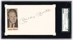 MICKEY MANTLE SIGNED CARD SGC A AUTHENTIC.