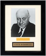 CECIL B. DeMILLE CUT SIGNATURE FRAMED DISPLAY.