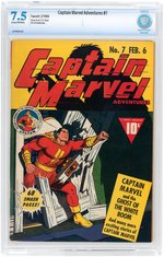 "CAPTAIN MARVEL ADVENTURES" #7 FEBRUARY 1942 CBCS 7.5 VF-.