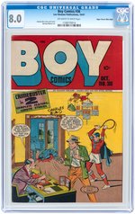 "BOY COMICS" #36 OCTOBER 1947 CGC 8.0 VF MILE HIGH PEDIGREE.