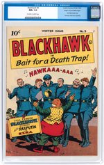 "BLACKHAWK" #9 WINTER 1944 CGC 9.6 NM+ MILE HIGH PEDIGREE.