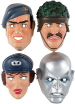 BELGIUM LOT OF FOUR G.I. JOE PLASTIC MASKS.