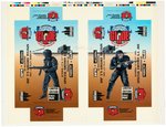 G.I. JOE 12" AND 3.75" FIGURE BOX FLAT PRESS PROOF LOT OF FOUR.