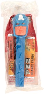 CAPTAIN AMERICA AND SPIDER-MAN PEZ PAIR IN BAGS.