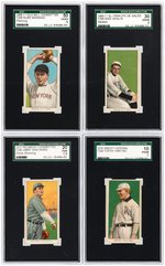 1909-11 T206 SGC GRADED LOT OF 14 CARDS.