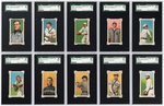 1909-11 T206 SGC GRADED LOT OF 14 CARDS.