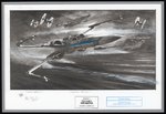 "STAR WARS: THE FORCE AWAKENS - CONCERTED ATTACK!" FRAMED ORIGINAL ART BY ROBERT BAILEY.