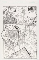 "G.I. JOE" COMIC PAGE ORIGINAL ART TRIO WITH DESTRO BY STEVE KURTH.