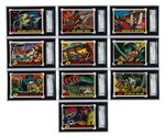 TOPPS "MARS ATTACKS" SGC GRADED COMPLETE GUM CARD SET.