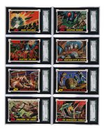 TOPPS "MARS ATTACKS" SGC GRADED COMPLETE GUM CARD SET.