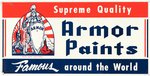 "ARMOR PAINTS" TIN ADVERTISING SIGN.