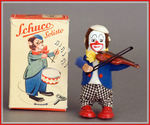 "SCHUCO" CLOWN W/VIOLIN BOXED WIND-UP.